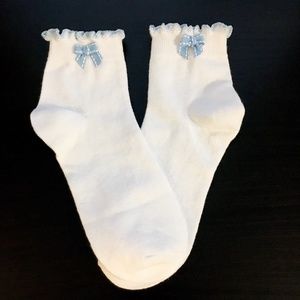 Women's socks hand made embellished frilly…